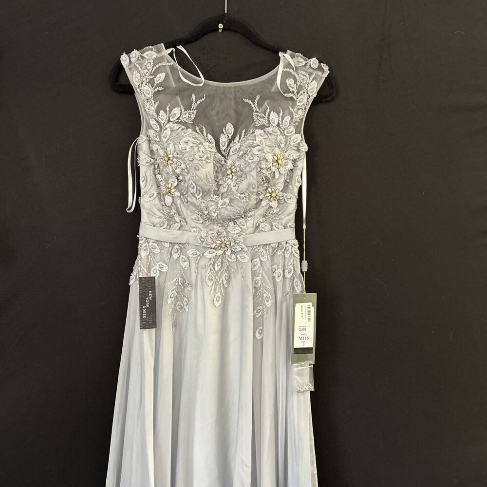 NWT Marsoni by Colors NY Dress Size 2 Beaded Prom Gown Formal Elegant Wedding